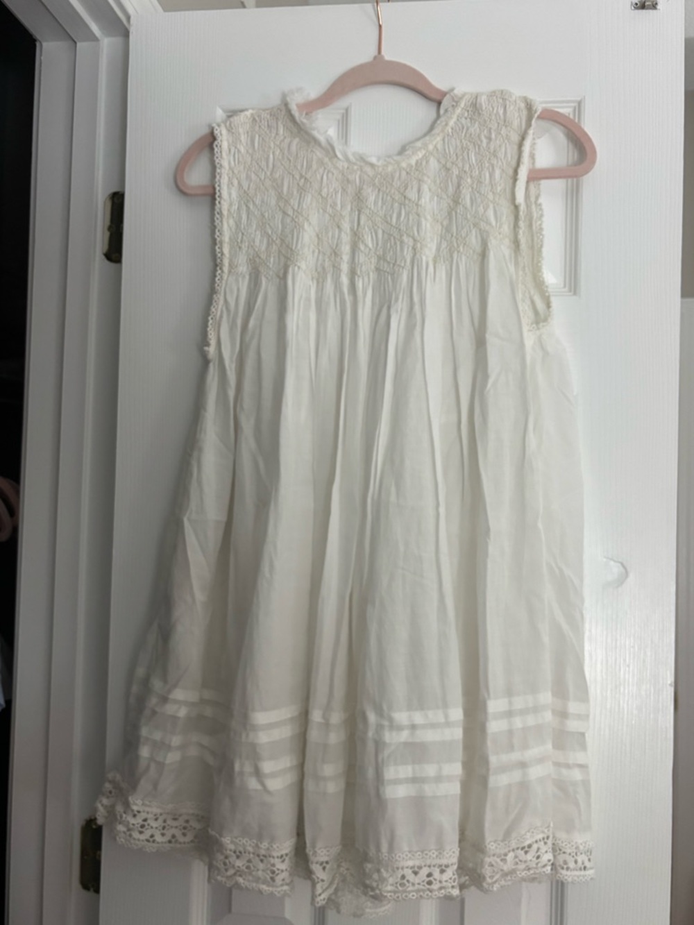 white Free People baby doll dress